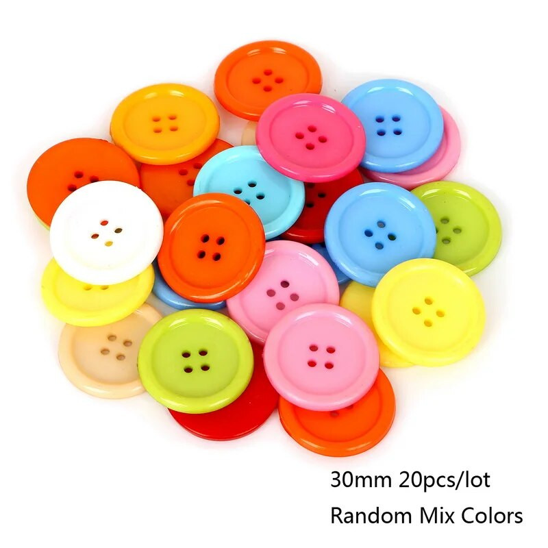 20-200 vnt. Apvalios dervos siuvimo sagos Scrapbooking Vientisos atsitiktinės mišrios spalvos, skirtos „pasidaryk pats“ Drabužiai Lėlės Amatai Drabužių priedai