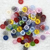 Nou 50 bucăți bucăți 11 mm culoare rășină ochi de pisică buton cu patru ochi pentru decorare nunta accesorii de cusut