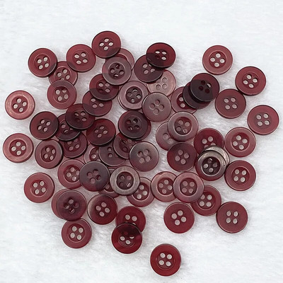 Nou 50 bucăți bucăți 11 mm culoare rășină ochi de pisică buton cu patru ochi pentru decorare nunta accesorii de cusut