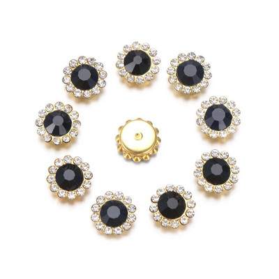 10 vnt Perlų drabužių sagos Blizgantys cirkonio siuvimo mygtukai „pasidaryk pats“ marškinių sagos papuošalai Rankų darbo siuvimo rankdarbių priedai