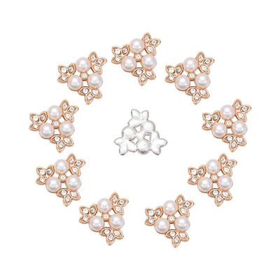 10 vnt Perlų drabužių sagos Blizgantys cirkonio siuvimo mygtukai „pasidaryk pats“ marškinių sagos papuošalai Rankų darbo siuvimo rankdarbių priedai