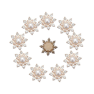 10 vnt Perlų drabužių sagos Blizgantys cirkonio siuvimo mygtukai „pasidaryk pats“ marškinių sagos papuošalai Rankų darbo siuvimo rankdarbių priedai