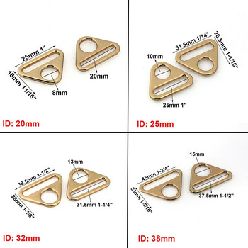 5 τμχ Μεταλλική πόρπη δαχτυλίδι σε σχήμα τριγώνου Ρυθμιζόμενη πόρπη για ιμάντες δερμάτινη τσάντα χειροτεχνίας Ζώνη ιμάντας ενδυμάτων αποσκευών αξεσουάρ DIY