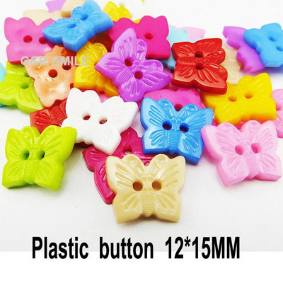 50 de bucăți nasturi din plastic vopsiți cu fluture, decorare, cizme pentru haine, accesorii pentru cusut, nasturi pentru față zâmbitului, îmbrăcăminte P-188