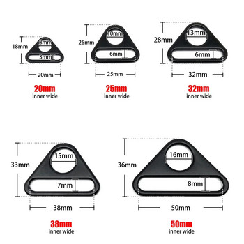 Μεταλλικό Υψηλής Ποιότητας 20 25 32 38 50mm Σακίδιο πλάτης Τσάντα δερμάτινη τσάντα λουράκι αποσκευών Ζώνη Web O Dee Τρίγωνο Δαχτυλίδι πόρπη κούμπωμα DIY