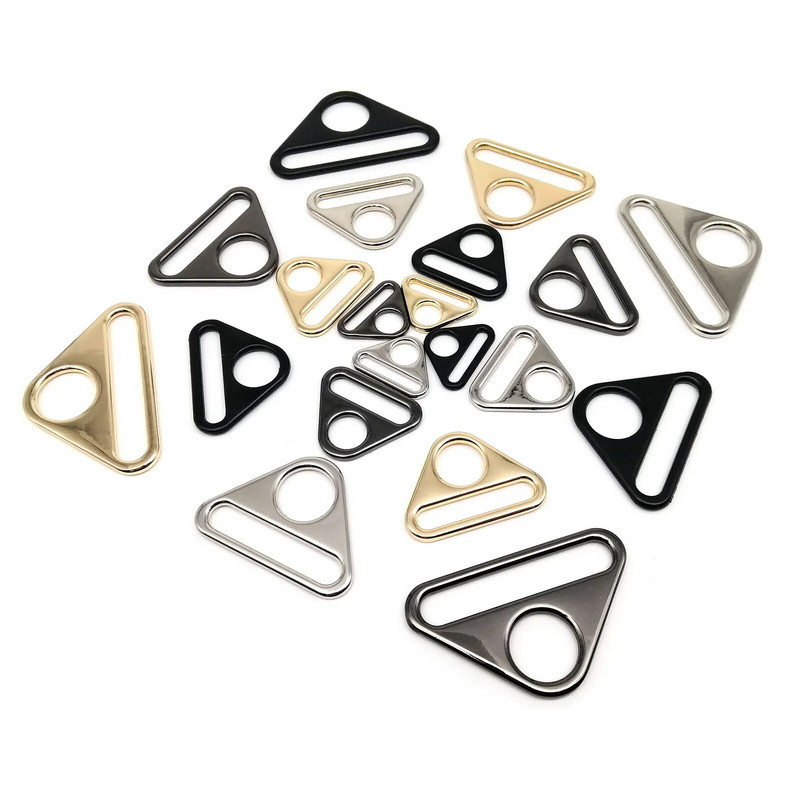 Kvaliteetne metallist 20 25 32 38 50 mm seljakott Käekott Nahast kott Pagasirihm Veeb O Dee Kolmnurk Rõngas Pandla Lukk DIY