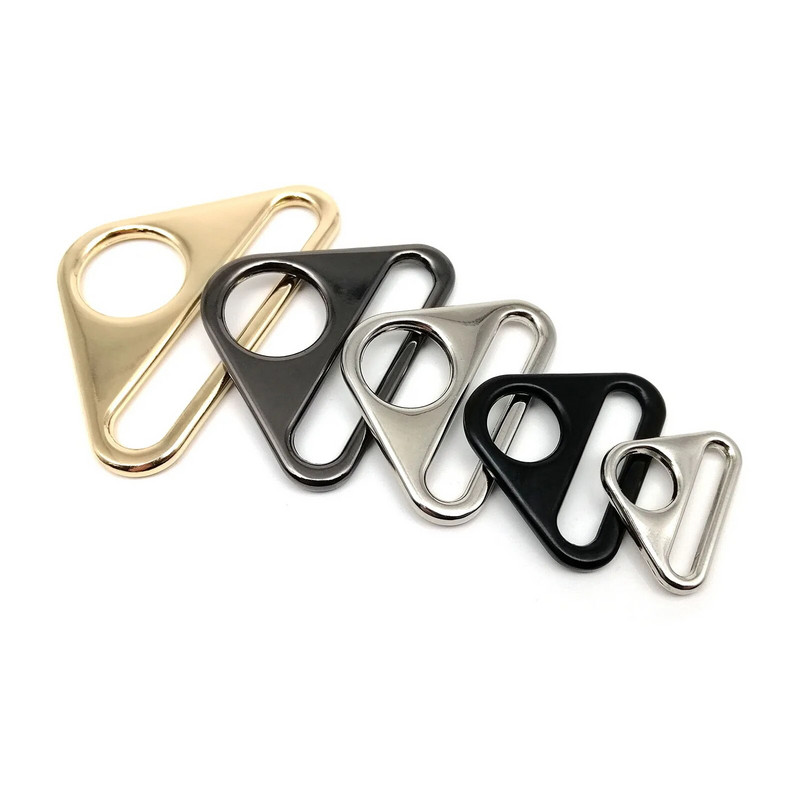 Kvaliteetne metallist 20 25 32 38 50 mm seljakott Käekott Nahast kott Pagasirihm Veeb O Dee Kolmnurk Rõngas Pandla Lukk DIY