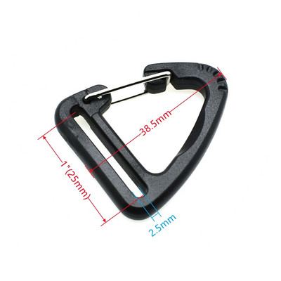 5 vnt./pak. plastikinis trikampis karabinas, spyruoklė Quickdraws, sagtys, užsegimas, kabliukas, raktų pakabukas, kuprinė, turistams žygiams, lauko reikmenims