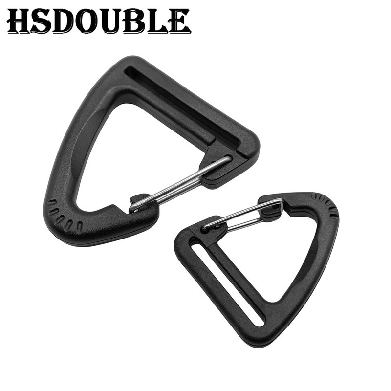 5 vnt./pak. plastikinis trikampis karabinas, spyruoklė Quickdraws, sagtys, užsegimas, kabliukas, raktų pakabukas, kuprinė, turistams žygiams, lauko reikmenims