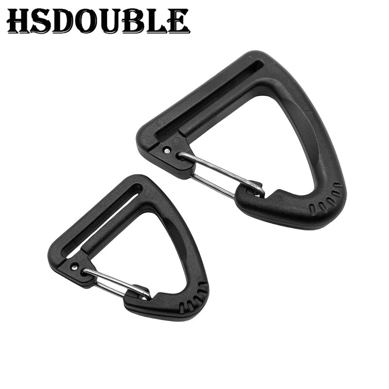 5 vnt./pak. plastikinis trikampis karabinas, spyruoklė Quickdraws, sagtys, užsegimas, kabliukas, raktų pakabukas, kuprinė, turistams žygiams, lauko reikmenims