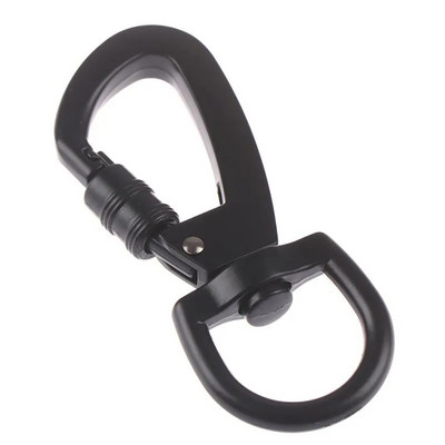 Carabinier multifuncțional cu blocare automată cu cataramă de tip D cu inel rotativ pentru breloc în aer liber Cârlig pentru lesă pentru animale de companie Blocare în formă de U