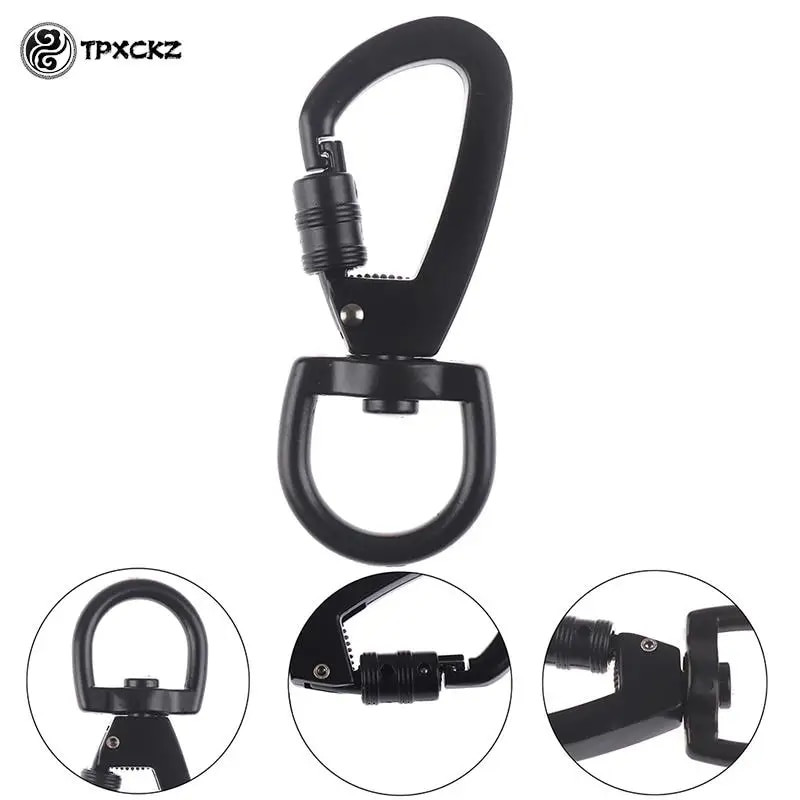 Multifunktsionaalne D-tüüpi pandlaga automaatlukustuskarabiin koos pöörleva pöörleva rõngaga välistingimustes kasutatava võtmehoidja jaoks lemmiklooma jalutusrihma konks U-kujuline lukk