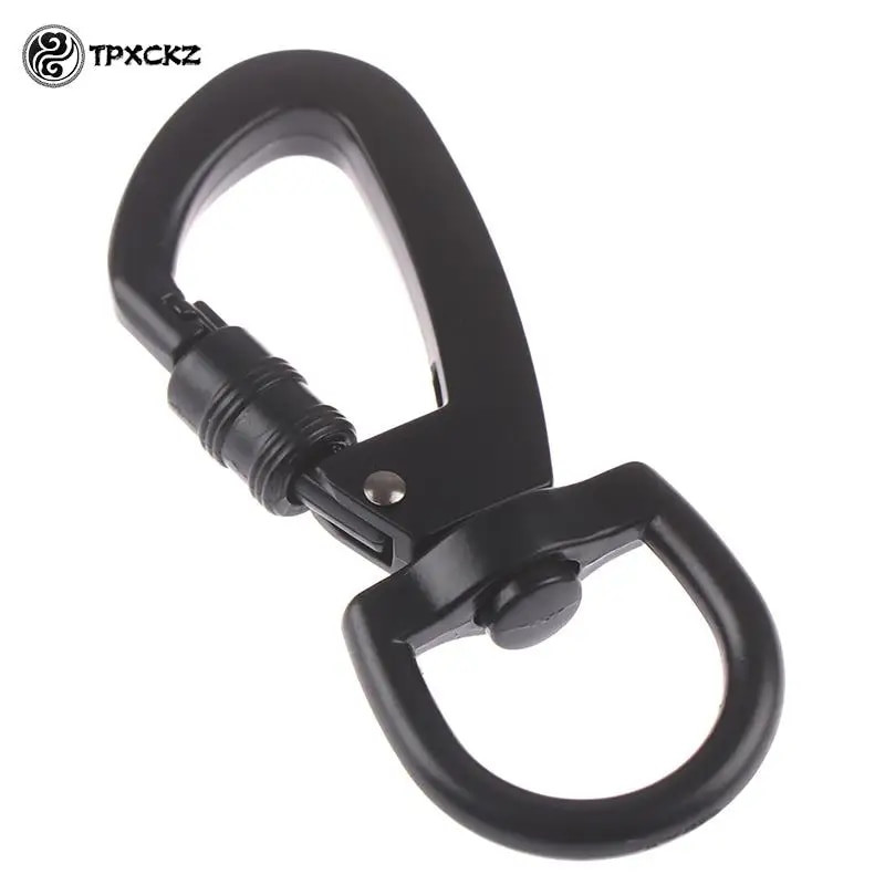 Multifunktsionaalne D-tüüpi pandlaga automaatlukustuskarabiin koos pöörleva pöörleva rõngaga välistingimustes kasutatava võtmehoidja jaoks lemmiklooma jalutusrihma konks U-kujuline lukk