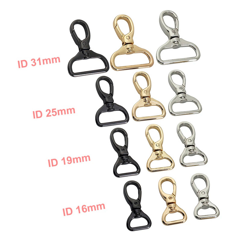 1 tk Metallist konksuga päästikuga homaarklamber Suurema suurusega klamber, lameda põhjaga vedruvärav, nahast käsitöö lemmikloomarihma rihmakoti tarvikud