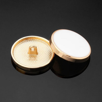 6 τμχ Απλή ένδυση Χρυσά Κουμπιά Κότσι Μαύρα Λευκά Μεταλλικά Κουμπιά για DIY Γυναικεία Παλτό Υλικό Ραπτικής 11/15/18/20/13/25mm