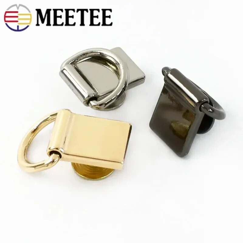 10/20 tk D-rõngas koti külgklambriga pandlad metallist kruvidega käekoti käepideme riidepuu klambrid nahast rihma ühenduskonks DIY remondiriistvara