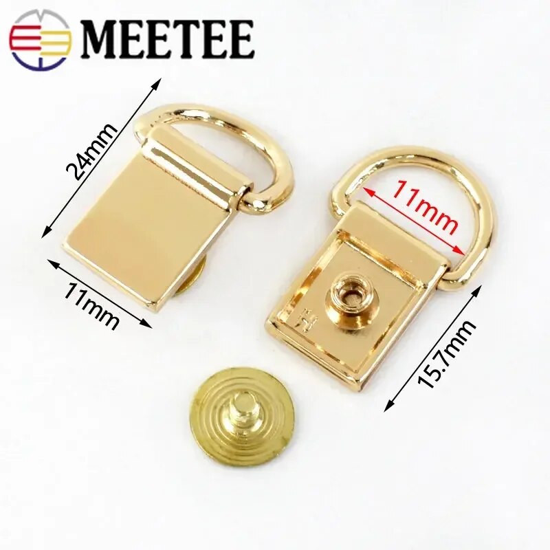 10/20 tk D-rõngas koti külgklambriga pandlad metallist kruvidega käekoti käepideme riidepuu klambrid nahast rihma ühenduskonks DIY remondiriistvara