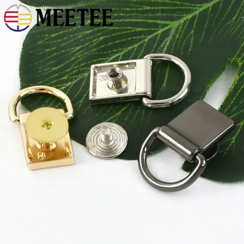 10/20 tk D-rõngas koti külgklambriga pandlad metallist kruvidega käekoti käepideme riidepuu klambrid nahast rihma ühenduskonks DIY remondiriistvara