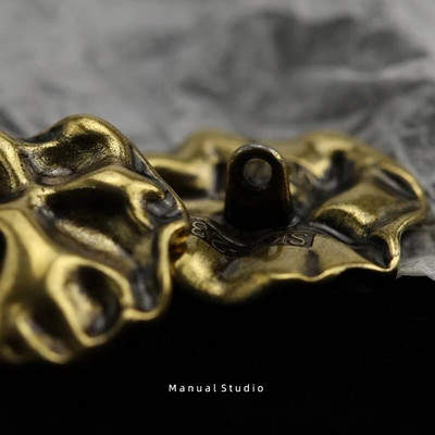 10vnt/stal. Vintažinės metalinės drabužių sagos „pasidaryk pats“ siuvimo priedai Paprasto dizaino auksinės sagos drabužiams Madingos striukės sagos