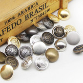 10tk/partii 15/18/20/23/25mm vintage vasest metallnööbid rõivamantli õmblustarvikud nööbid rõivaste käsitöö meisterdamiseks