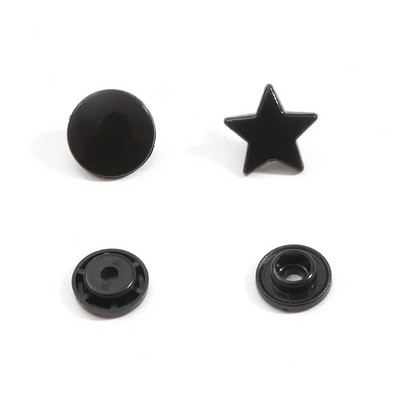 40tk 12MM plastikust nööbid Tähekujuline T5 klõpsuga kinnitus beebiriiete jaoks Pressi pandla õmblemine isetegemine käsitöö rõivatarvikud