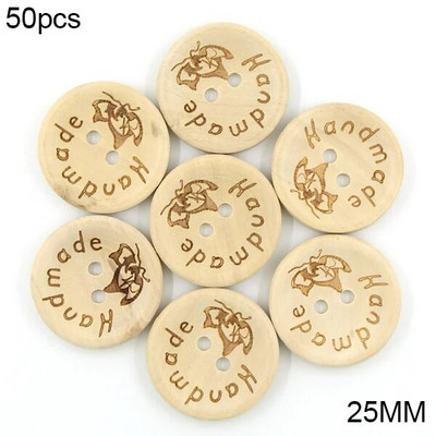 50 vnt. rankų darbo širdelės medžio sagos Natūralios spalvos rankų darbo dekoratyvinis mygtukas rūbams Siuvimo iškarpų dovanos 15 mm 20 mm 25 mm