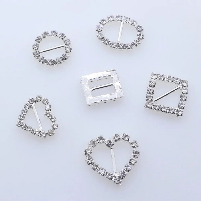 ZMASEY batų sagtys Tiesioginis pardavimas 10vnt/part Gamyklinė kaina Metalo mišraus dydžio deimantinės sagties siuvimo rankų darbo juostos priedas