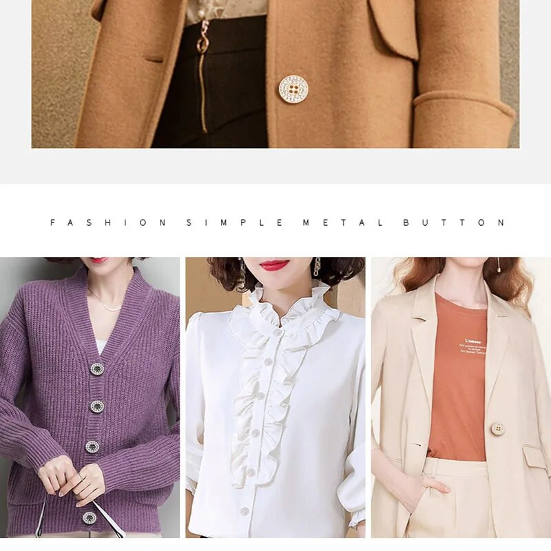 10 komada metalnih gumba, kaput, odijelo, pulover, modni ukras, vrhunski dodaci za gumbe s dijamantnim kamenčićima