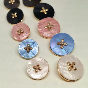 18/22MM копчета за шиене на едро за облекло, занаяти Консумативи за изискан дизайн Декор Кръгъл 5 цвята Машини за копчета за копчета Направи си сам апликация