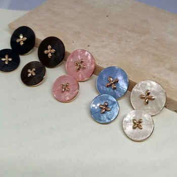 18/22MM копчета за шиене на едро за облекло, занаяти Консумативи за изискан дизайн Декор Кръгъл 5 цвята Машини за копчета за копчета Направи си сам апликация