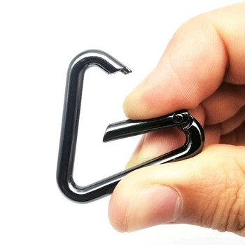 5 τμχ Τρίγωνο δαχτυλίδι με ελατήριο Ανοιχτό δερμάτινο τσαντάκι λουρί ζώνης πόρπη Καραμπίνερ Connect Key Dog Chap Snap κούμπωμα Γάντζος σκανδάλης