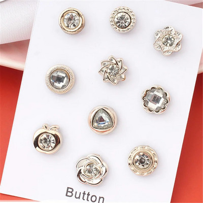 Magnet de modă Cataramă ascunsă Ajustare cămașă detașabilă Nasturi cu perle Broșă fără unghii Set de nasturi decorativi