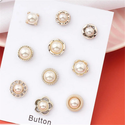 Magnet de modă Cataramă ascunsă Ajustare cămașă detașabilă Nasturi cu perle Broșă fără unghii Set de nasturi decorativi