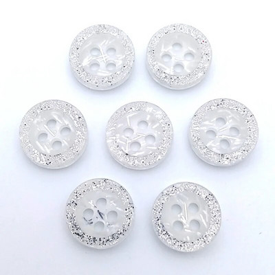 HL 11,5 mm 50 buc nasturi pentru cămașă pentru bărbați și femei Nasturi pentru galvanizare din rășină cu margine aurie 4 găuri Accesorii de cusut pentru articole de îmbrăcăminte DIY