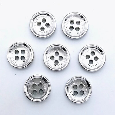 HL 11,5 mm 50 buc nasturi pentru cămașă pentru bărbați și femei Nasturi pentru galvanizare din rășină cu margine aurie 4 găuri Accesorii de cusut pentru articole de îmbrăcăminte DIY