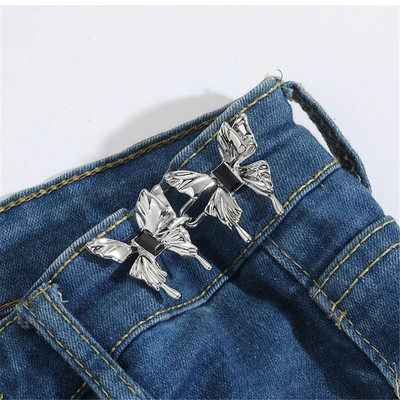 1 buc. Strângere de trifoi cu patru frunze Cataramă reglabilă pentru talie pentru blugi, nu necesită cusut Buton de reglare pentru pantaloni și fuste talie
