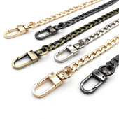 „Pasidaryk pats“ 120 cm metalinės rankinės piniginės grandinės odinio krepšio dirželio rankenos pečių krepšio keitimo remontas su 2 užsegimais, 4 spalvų užsegimu