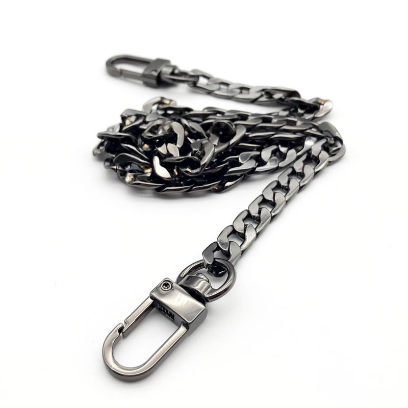 „Pasidaryk pats“ 120 cm metalinės rankinės piniginės grandinės odinio krepšio dirželio rankenos pečių krepšio keitimo remontas su 2 užsegimais, 4 spalvų užsegimu