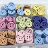 Nou 15mm 30 buc/pachet 7 culori pentru copii nasturi rotunji din lemn lucrat manual album de însemnări decorare nunta accesorii de cusut