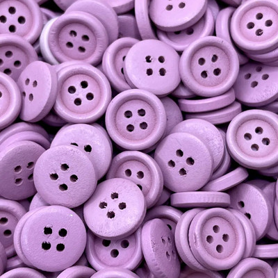 Nou 15mm 30 buc/pachet 7 culori pentru copii nasturi rotunji din lemn lucrat manual album de însemnări decorare nunta accesorii de cusut