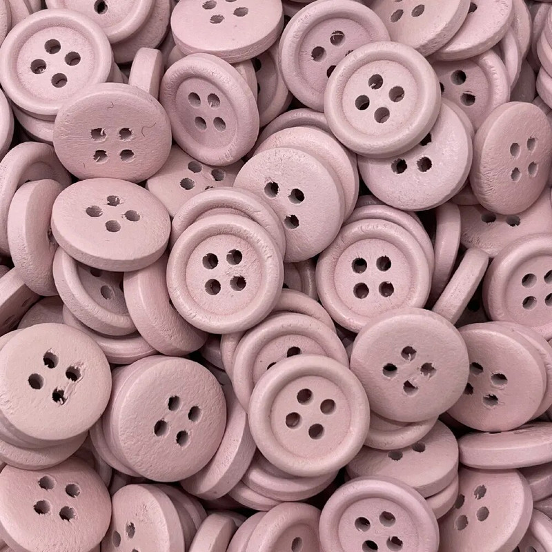 Novo 15 mm 30 kom/pakiranje 7 boja dječjih okruglih gumba Drveni ručno rađeni spomenari Vjenčani ukrasi Dodaci za šivanje