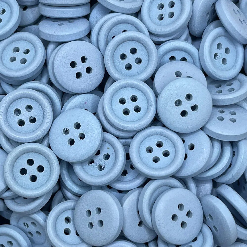 Novo 15 mm 30 kom/pakiranje 7 boja dječjih okruglih gumba Drveni ručno rađeni spomenari Vjenčani ukrasi Dodaci za šivanje