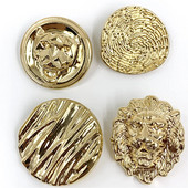 22mm 25mm 10 buc/lot cap de leu nasture metalice auriu pulover haină decorare butoni cămașă accesorii DIY JS-0075