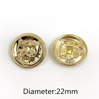 22mm 25mm 10 buc/lot cap de leu nasture metalice auriu pulover haină decorare butoni cămașă accesorii DIY JS-0075