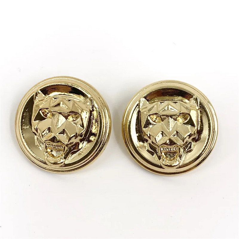 22mm 25mm 10tk/partii Lõvipea metallist nööp kuld kampsun mantel kaunistus särgi nööbid tarvikud DIY JS-0075