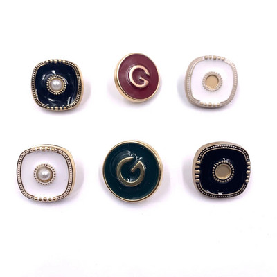 15mm 18mm 20mm 10pcs/lot Point oil metal buttons gold sweater coat decoration shirt buttons accessories DIY A-19512-504