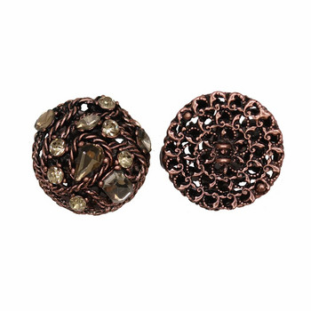 Добро качество 38 mm метално копче с кристали с копче за декорация на пуловер аксесоари Направи си сам 1 бр./Партида SP-0199