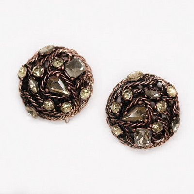 Good quality 38mm metal rhinestones button with sweater coat decoration button accessories DIY 1Pcs/Lot SP-0199