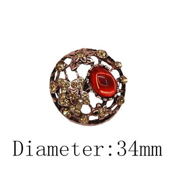 Добро качество 34 mm метално копче с кристали с копче за декорация на пуловер, аксесоари Направи си сам 1 бр./Партида SP-0198