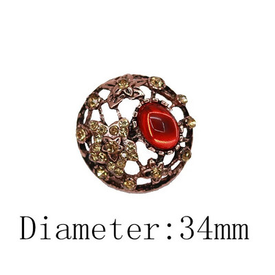 Kvaliteetne 34 mm metallist kividest nööp koos kampsuni mantli kaunistusnööpide tarvikutega DIY 1tk/partii SP-0198